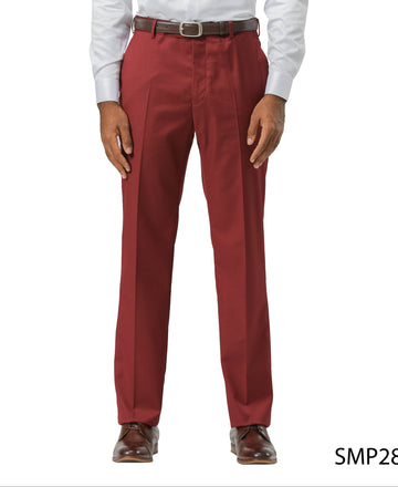 Solid Burgundy Dress Pants By Stacy Adams