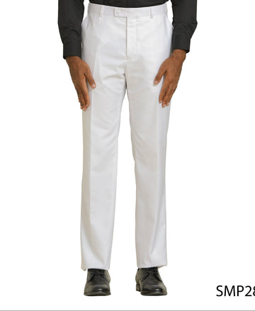 Solid White Dress Pants
