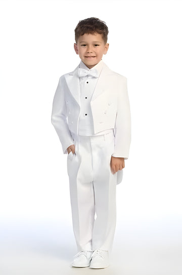 Boy Suit Style #4001 Kids White Tuxedo
