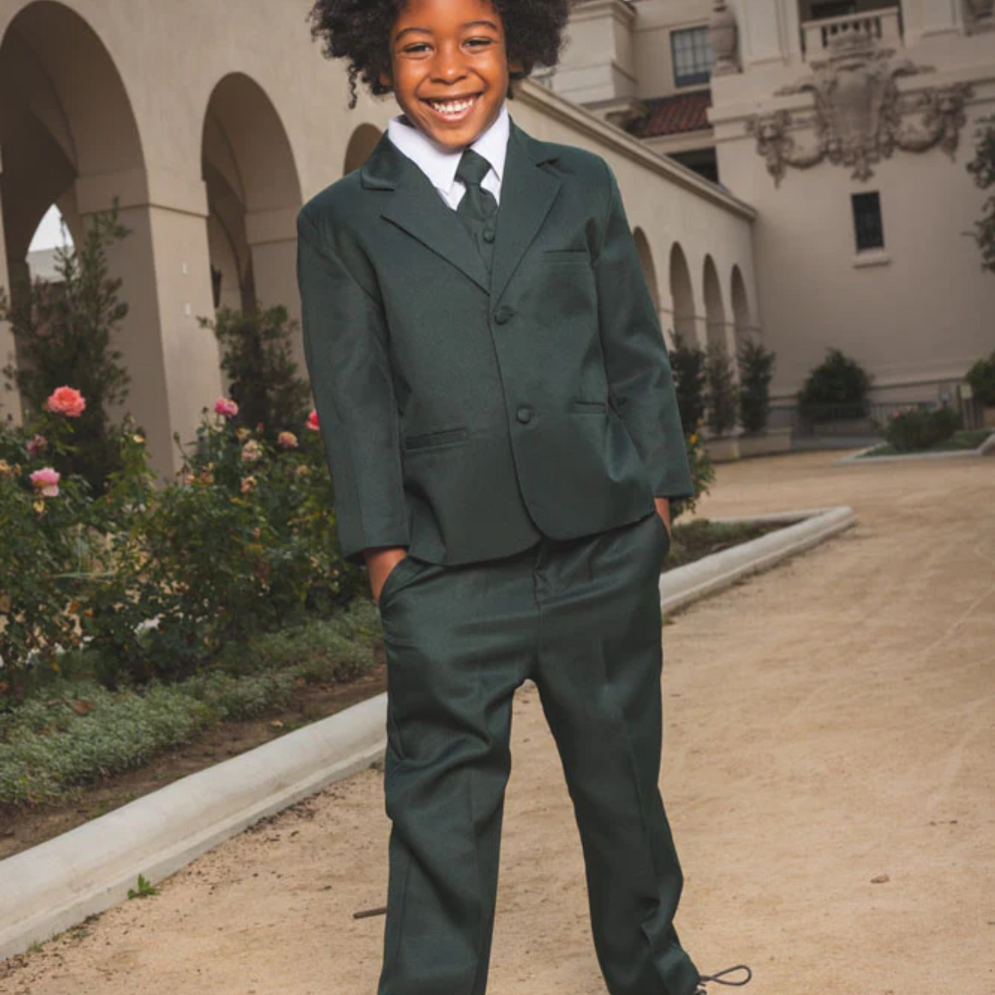 "Joey" Kids Olive Suit (5-Piece Set)