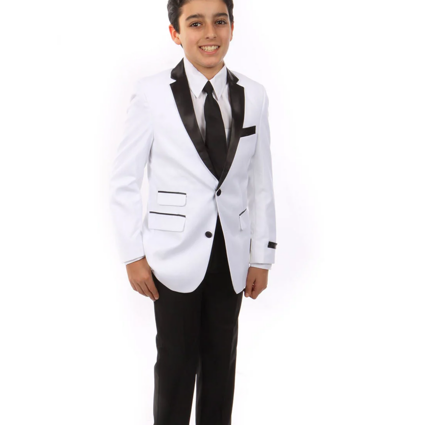 Jason" Tazio Kids White 4-Piece Tuxedo