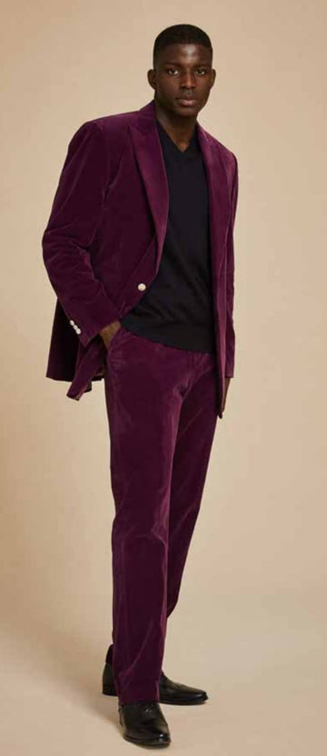 velvet blazer single breast