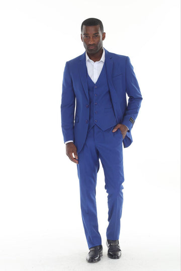 Rizza 3-Piece Blue Slim Fit Suit