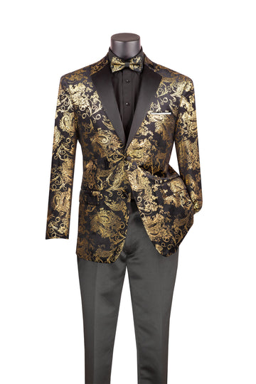 Men’s Floral Tuxedo Blazer