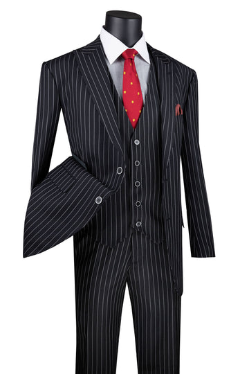 Men’s 3 Piece Pinstripe Suit