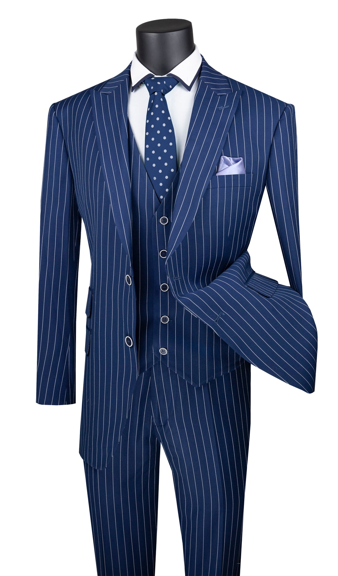 Men’s 3 Piece Pinstripe Suit