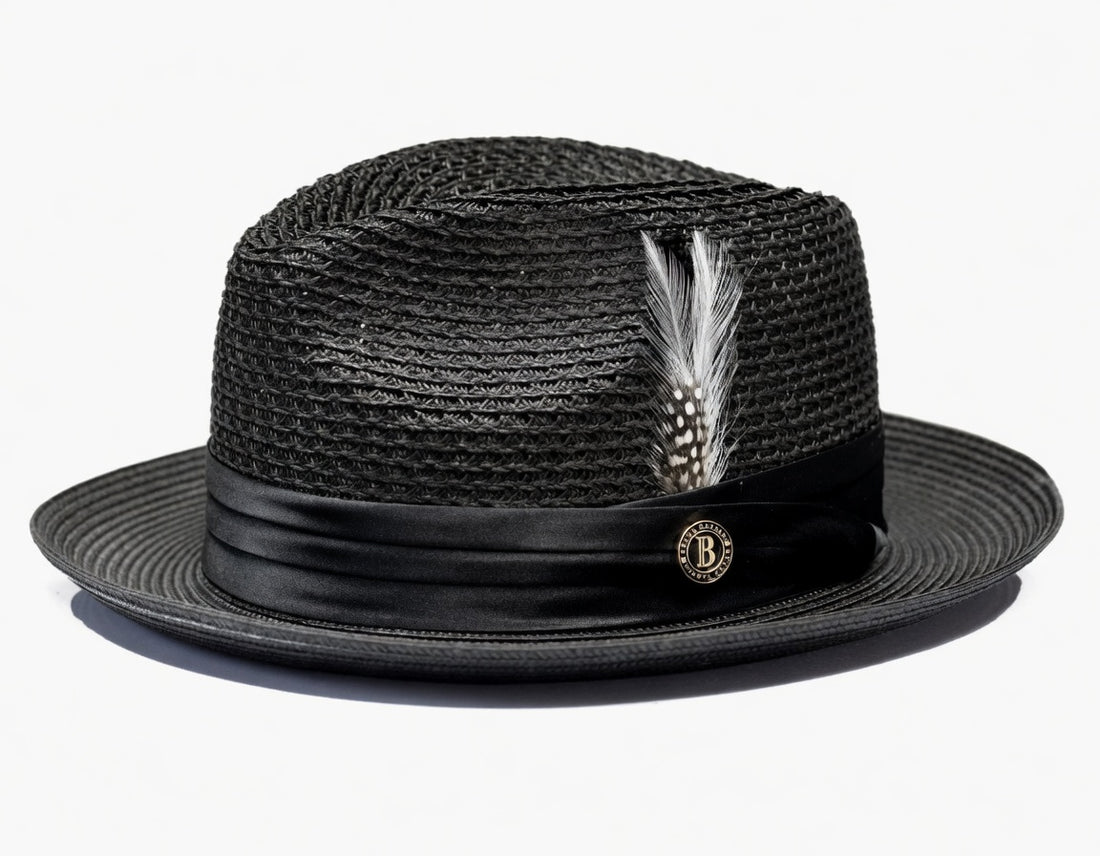 Straw Woven Summer Fedora Hat for men