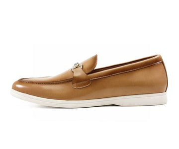 Amali Leather Cahil Beige Shoes