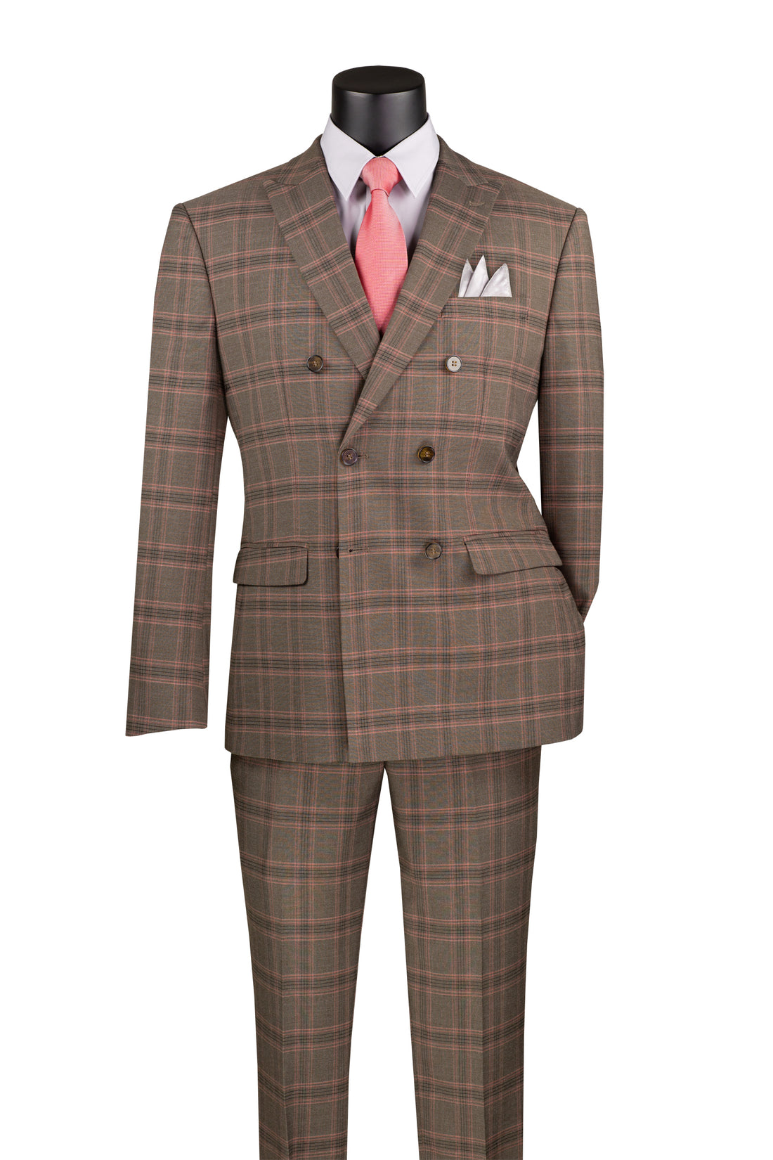 Plaid Double-Breasted Suit