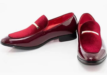 After Midnight Velvet Apron-Toe Bit Loafer wine
