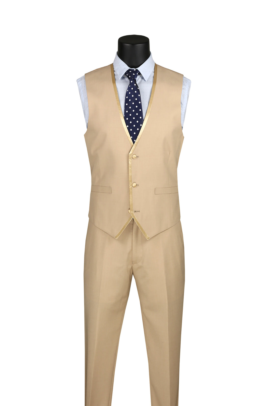 Men’s Luxury 3-Piece Formal Suit Set – Modern Satin Trim Tuxedo
