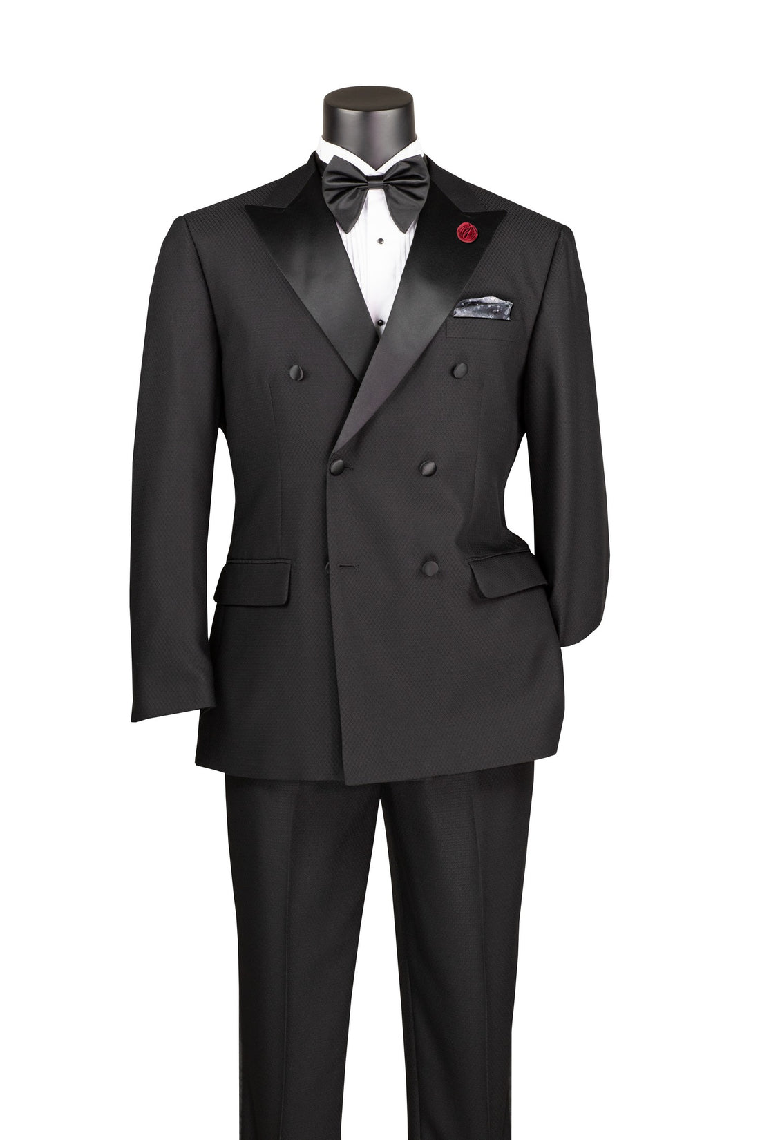 Modern Formal Statement Wear Double-Breasted Tuxedo Suit