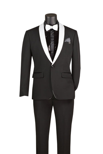 Men’s Modern Slim Fit Shawl Lapel Tuxedo Suit