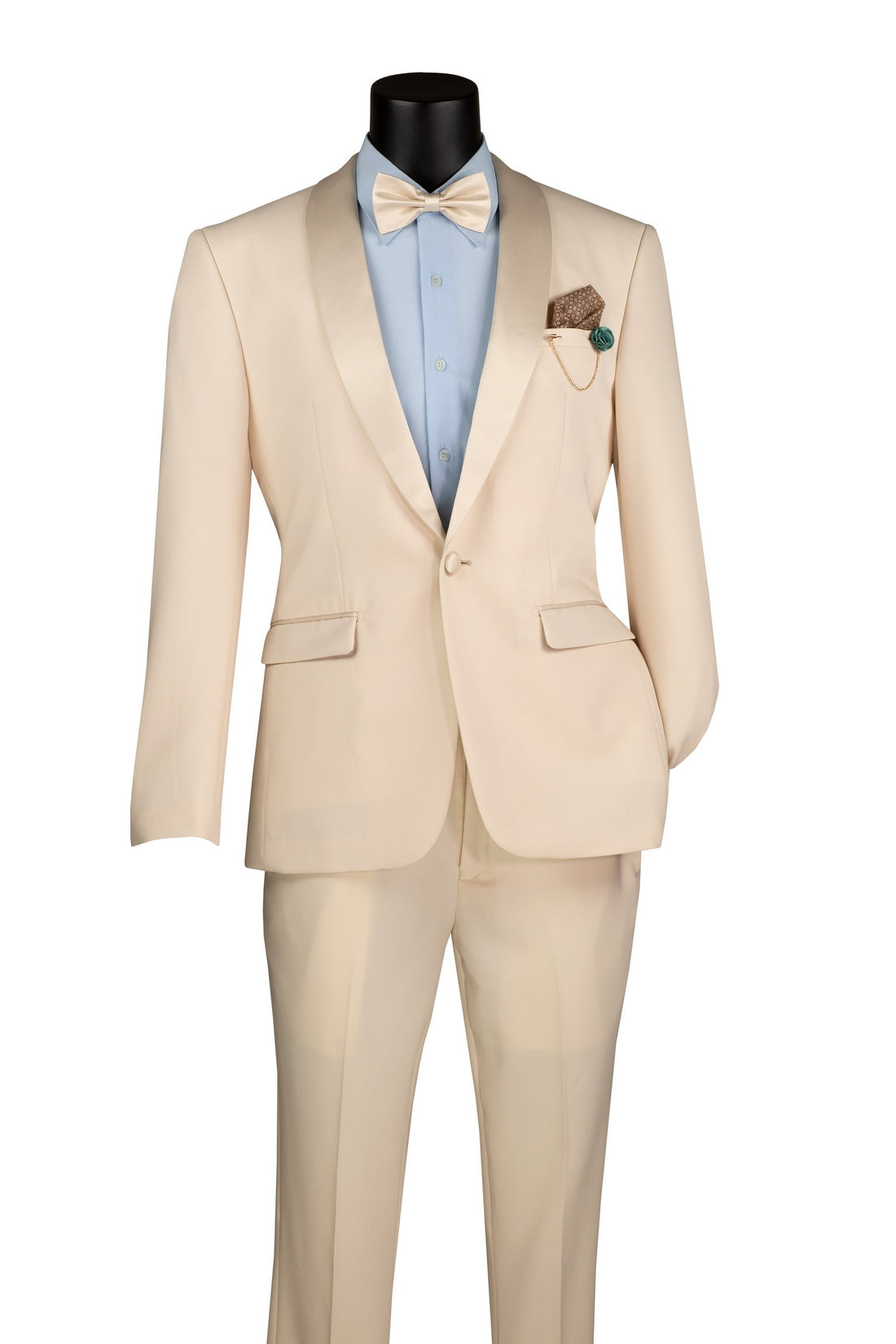 Men’s Modern Slim Fit Shawl Lapel Tuxedo Suit