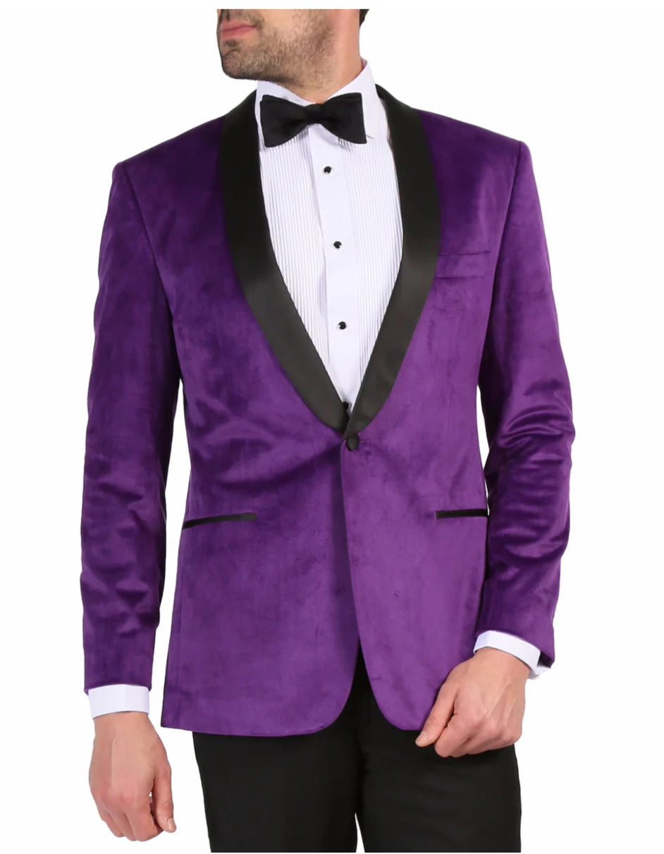 velvet blazer single breast