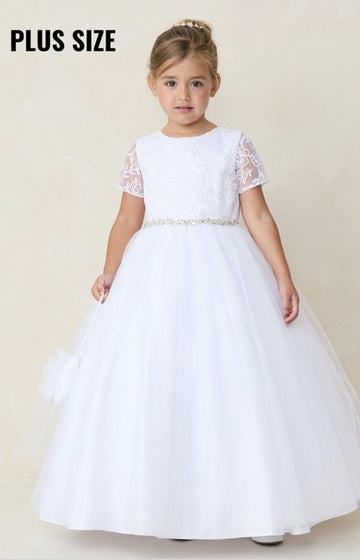 Girl Dress Style #5880  Lace Bodice Communion Flower Girls Gown